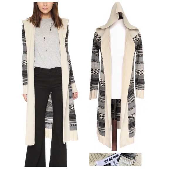 BB Dakota Sweaters - Bb Dakota long hooded sweater jacket duster BB Dakota Sweaters - Bb Dakota long hooded sweater jacket duster